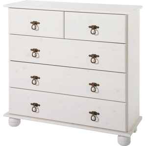 Kommode HOME AFFAIRE Finca Sideboards Gr. B/H/T: 82 cm x 78 cm x 30 cm, 5, weiß Kommode Sideboards aus massivem Kiefernholz, mit Schubladen für Stauraummöglichkeiten