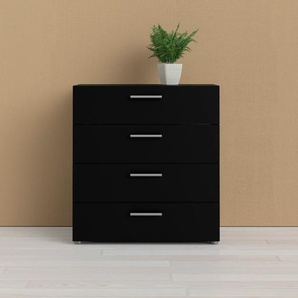 Kommode HOME AFFAIRE Pepe Sideboards Gr. B/H/T: 80,2 cm x 68,1 cm x 40,3 cm, 4, schwarz Schubladenkommode Schubladenkommoden Kunststoff Griffleisten, in verschiedenen Farbvarianten, Breite 80,2cm