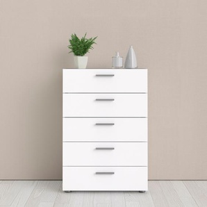 Kommode HOME AFFAIRE Pepe Sideboards Gr. B/H/T: 70 cm x 102 cm x 40,3 cm, 5, weiß Schubladenkommode Schubladenkommoden Kunststoff Griffleisten, in verschiedenen Farbvarianten, Höhe 102 cm