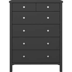 Kommode HOME AFFAIRE Tromsö Sideboards Gr. B/H/T: 80 cm x 106 cm x 41 cm, 6, braun Kommode Sideboards mit 6 Schubladen, Breite 80 cm