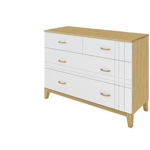 Kommode Hygge Oak - holzfarben - Materialmix - 130,4 cm - 90,2 cm - cm 45,0 | Möbel Kraft