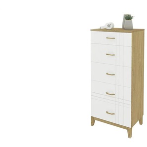 Kommode Hygge Oak - holzfarben - Materialmix - 60 cm - 139,2 cm - cm 45,0 | Möbel Kraft