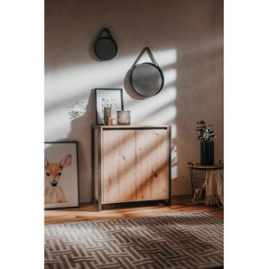 Kommode Denville 80 cm 80 x 88 x 40cm Braun/Eiche Artisan Dekor