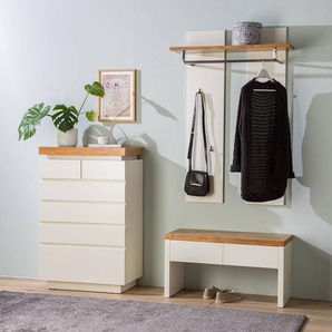 Kommode II 73 x 113 x 40cm Weiß/Eiche Dekor/Weiß