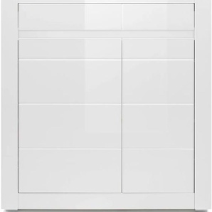 Kommode INOSIGN Carat Sideboards Gr. B/H/T: 100 cm x 112 cm x 35 cm, weiß (weiß, hochglanz) Kommode Breite 100 cm