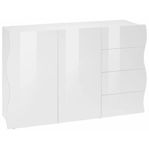Kommode INOSIGN Onda Sideboards weiß (weiß hochglanz) Kommode Breite 130 cm