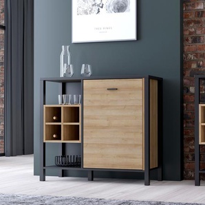 Kommode Kasala II 93 x 85 x 40cm Schwarz/Braun