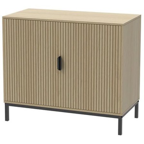 Kommode Lennox, Eiche, 80 x 45 cm mit 2 Türen Vicco