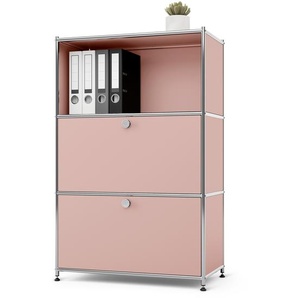 Kommode Metall »CN3« mit 2 Klappenfächern, altrosa