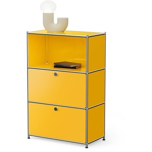 Kommode Metall »CN3« mit 2 Klappenfächern, gelb