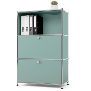 Kommode Metall »CN3« mit 2 Klappenfächern, salbei