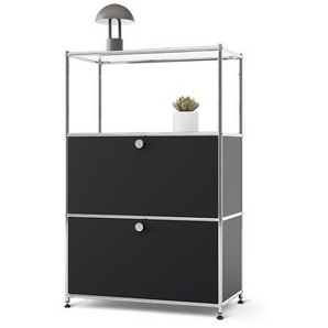 Kommode Metall »CN3« mit 2 Klappenfächern, schwarz