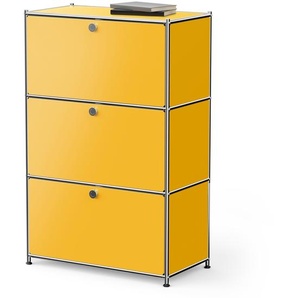 Kommode Metall »CN3« mit 3 Klappenfächern, gelb