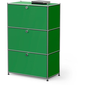 Kommode Metall »CN3« mit 3 Klappenfächern, grün