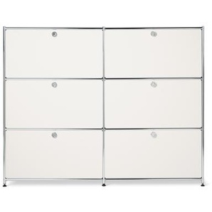 Kommode Metall »CN3« mit 6 Klappenfächern, groß, weiß