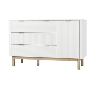 Kommode  Miloo ¦ weiß ¦ Maße (cm): B: 52,4 H: 90,4