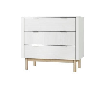 Kommode  Miloo ¦ weiß ¦ Maße (cm): B: 52,4 H: 90,4