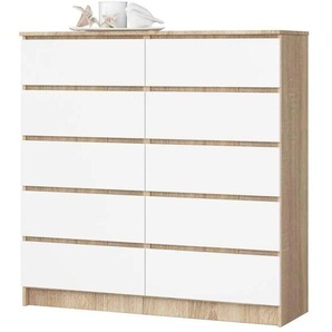 Kommode mit 10 Schubladen Kersten ¦ mehrfarbig ¦ Maße (cm): B: 120 H: 121