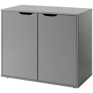 Kommode mit 2 Drehtüren Pino Grau lackiert