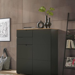 Kommode mit 2 Schubladen 100 x 119 x 40cm Schwarz/Schwarz