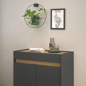 Kommode mit 2 Türen 80 x 70 x 40cm Grau/Anthrazit