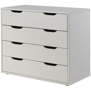 Kommode mit 4 Schubladen MDF Weiß 85,5x72 cm