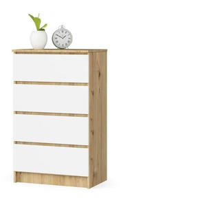 Kommode mit 4 Schubladen - mehrfarbig - Materialmix - 60 cm - 99 cm | Möbel Kraft