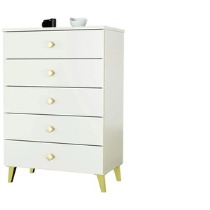 Kommode mit 5 Schubladen Lara ¦ beige ¦ Maße (cm): B: 60 H: 89