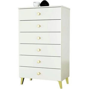 Kommode mit 6 Schubladen Lara ¦ beige ¦ Maße (cm): B: 60 H: 104
