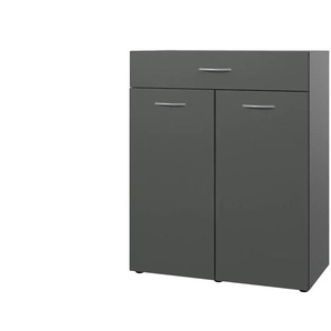 Kommode mit Wäschebox - grau - Materialmix - 80 cm - 98 cm - cm 40,0 | Möbel Kraft