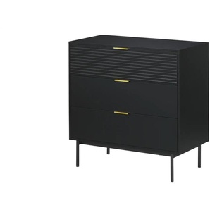 Kommode  Nanno ¦ schwarz ¦ Maße (cm): B: 80 H: 80 T: 41.5