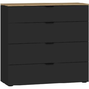 Kommode, novaschwarz/Eichenstruktur Nachbildung, Breite 90 cm