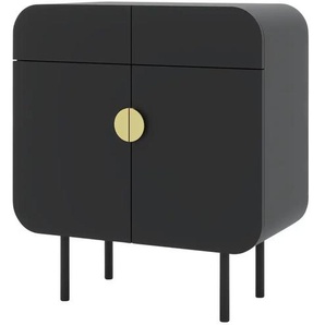 Kommode  Ovada ¦ schwarz ¦ Maße (cm): B: 85 H: 91 T: 39.5