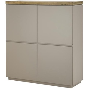 Sideboard  Brohl ¦ grau ¦ Maße (cm): B: 113 H: 123 T: 40.0