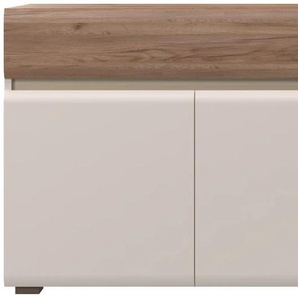 Kommode PLACES OF STYLE Invictus Sideboards Gr. B/H: 176 cm x 45 cm, groß, 3, beige (kaschmirfarbe) Kommode UV lackiert, mit Soft-Close-Funktion