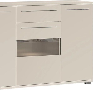Kommode PLACES OF STYLE Piano Sideboards Gr. B/H/T: 150 cm x 97,4 cm x 45,2 cm, 1, beige (beige hochglanz) Kommode UV lackiert, Soft-Close Funktion