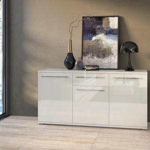 Kommode PLACES OF STYLE Piano Sideboards Gr. B/H/T: 180 cm x 84,6 cm x 45,2 cm, 1, beige (beige hochglanz) Kommode