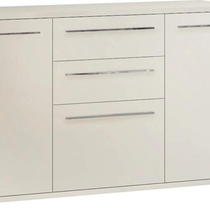 Kommode PLACES OF STYLE Piano Sideboards Gr. B/H/T: 180 cm x 84,6 cm x 45,2 cm, 2, beige (beige hochglanz) Kommode