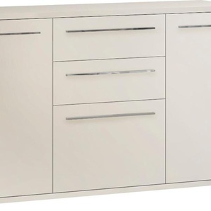 Kommode PLACES OF STYLE Piano Sideboards Gr. B/H/T: 180 cm x 84,6 cm x 45,2 cm, 2, beige (beige hochglanz) Kommode UV lackiert, Soft-Close Funktion