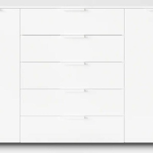 Kommode RAUCH Flipp Sideboards Gr. B/H/T: 180 cm x 100 cm x 42 cm, 5, weiß (alpinweiß) Kommode