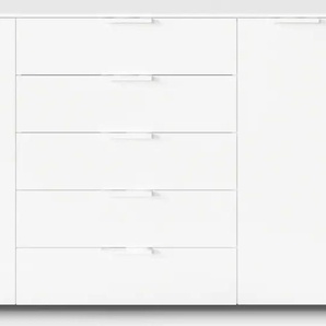 Kommode RAUCH Flipp Sideboards Gr. B/H/T: 200 cm x 100 cm x 42 cm, 5, weiß (alpinweiß) Kommode