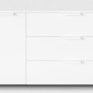 Kommode RAUCH Flipp Sideboards Gr. B/H/T: 200 cm x 61 cm x 42 cm, 3, weiß (alpinweiß) Kommode 3-türig mit 3 Schubladen und Soft-Close-Funktion