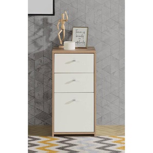 Kommode Rison I 40 x 77 x 30cm Weiß/Eiche Artisan Dekor/Weiß