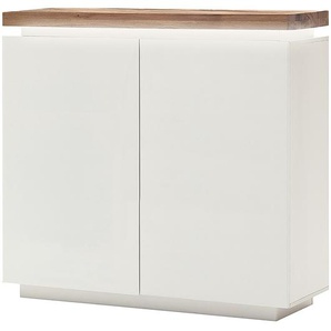 Kommode III 120 x 114 x 40cm Braun/Weiß