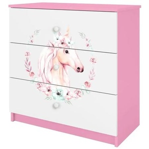 Kommode - rosa/pink - Materialmix - 81 cm - 80,5 cm | Möbel Kraft