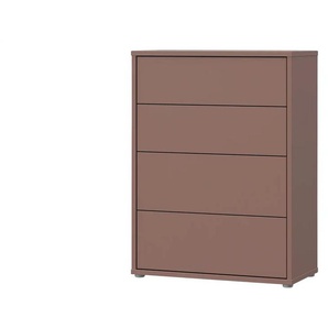 Kommode - rot - Materialmix - 74,8 cm - 99,1 cm - cm 34,9 | Möbel Kraft