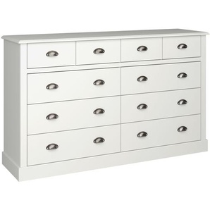 Kommode SANDS 10 Schubladen weiß Sideboard Highboard Schrank Flur Diele Landhaus