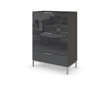 Kommode  Frome ¦ schwarz ¦ Maße (cm): B: 80 H: 110