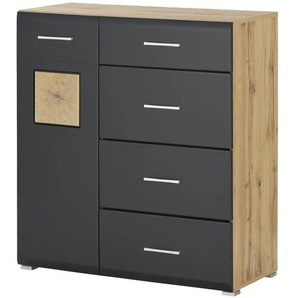 Kommode - schwarz - Materialmix - 100 cm - 109 cm - cm 40,0 | Möbel Kraft