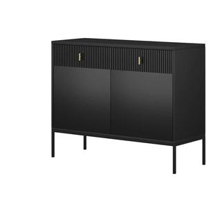 Kommode - schwarz - Materialmix - 104,2 cm - 82,6 cm - cm 39,0 | Möbel Kraft